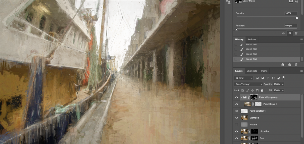 Special effect layers drom the Impressionist action added to the digital painting