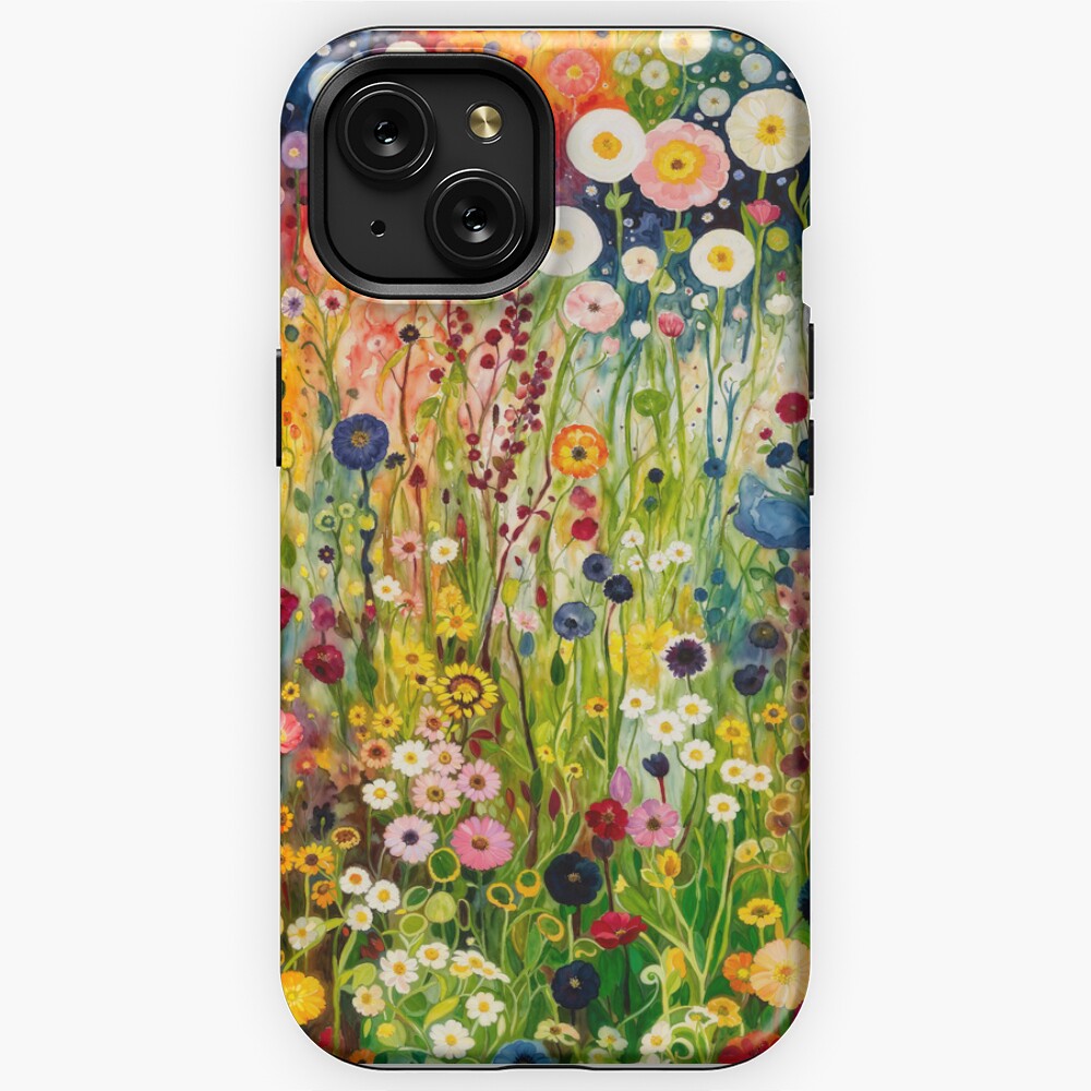 A very detailed and colorful piece depicting a field of wildflowers glowing in the sunsetting sunlight. Spring is here, summer is right around the corner.